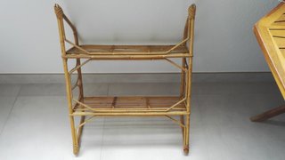 ESTANTERIA 2 BALDAS BAMBU COLGAR PARED
