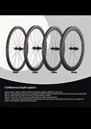 Ruote carbonio CSC 1380g 54 T