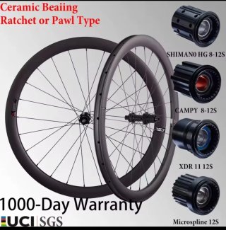 Ruote carbonio CSC 1380g 54 T