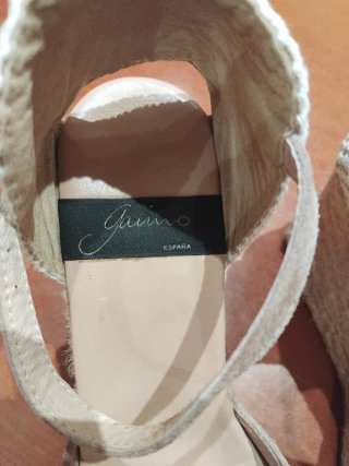 Alpargatas cuña ante beige