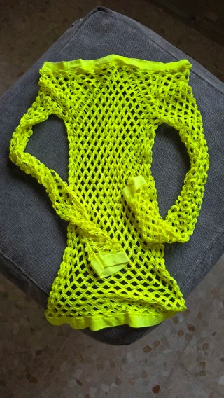 Vestido de red fluor talla única
