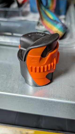 Limpiador de horquilla naranja y negro