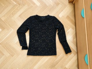 Camiseta Stradivarius encaje negra Talla S
