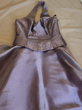 Vestido largo marrón boda fiesta