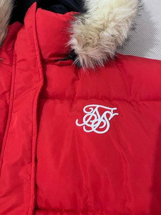 Chaqueta Silsilk Roja con Capucha de Pelo talla 10