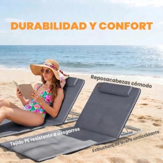 Set 2 Esterillas Playa/Piscina Gris