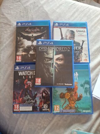 Lote 5 Juegos PS4: Batman, Witcher, Dishonored 2,