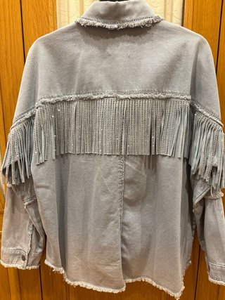 Camisa tejana Zara  con flecos y lentejuelas