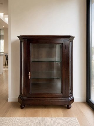 Vitrina Antigua Madera Oscura