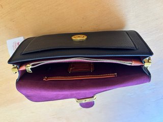 Bolso Coach Negro con C Dorada