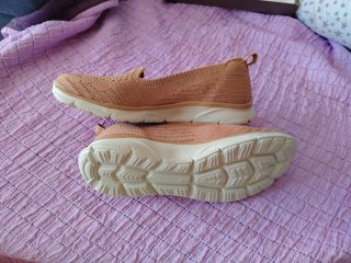 Zapatillas Skechers Beige/Rosa Mujer 38