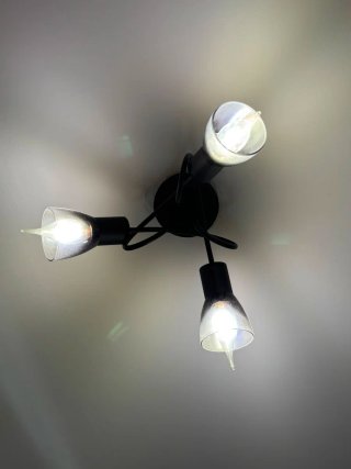 Lampadario moderno nero e trasparente