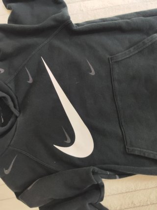 Sudadera Nike Original M Niño Negra Capucha