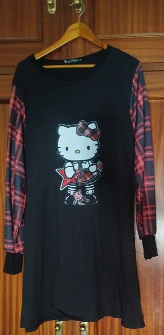 Vestido Negro Talla XXXL Hello Kitty