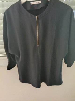 Blusa Sfera cremallera negra Talla S