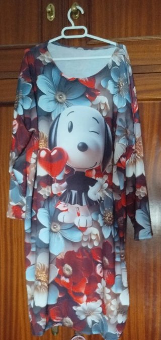 Vestido Snoopy Corazón Talla XXXL