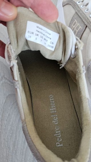 Zapatillas Pedro del Hierro Beige/Gris talla 38