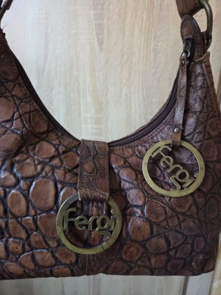 Borsa a spalla Fergi vintage marrone