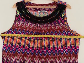 Vestido Christine Laure estampado étnico multicolo