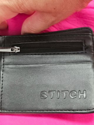Billetera Cartera Stitch Marrón