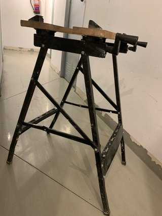 Mesa Banco Trabajo Plegable Metal Madera
