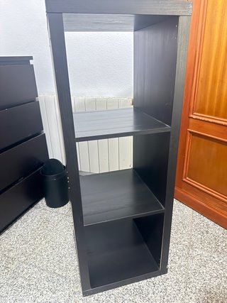 Estantería Kallax 3 cubos negra