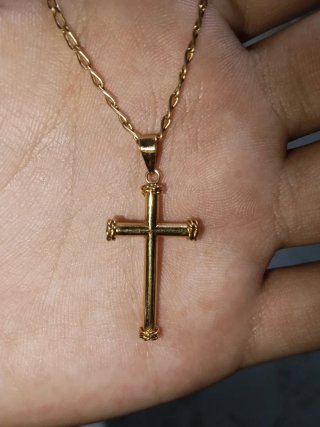 Cadena con Cruz Oro 18k Maciza