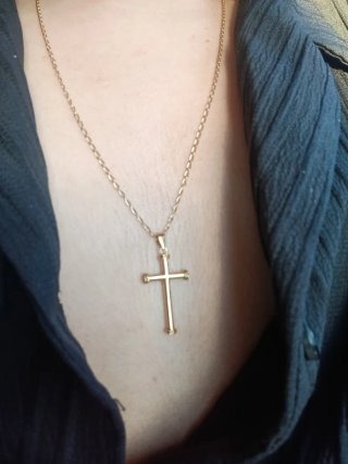 Cadena con Cruz Oro 18k Maciza
