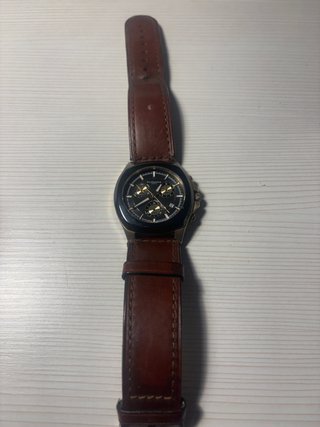 Reloj Puissance Cronógrafo Dorado y Marrón