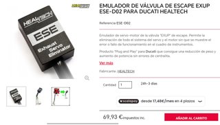 Emulador Válvula Escape DUCATI  ESE-D02 NUEVA