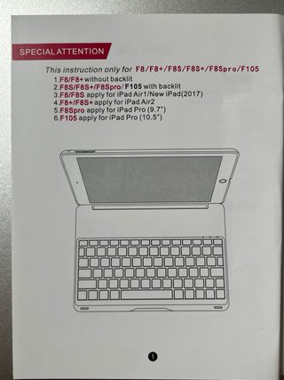 Funda con teclado Bluetooth  iPad Air/Pro NUEVA