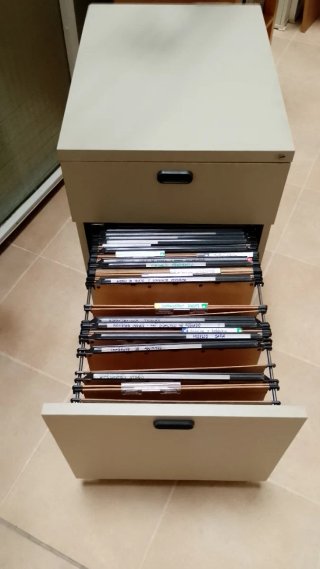 Cajonera archivador de oficina con ruedas madera