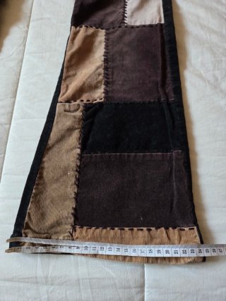 Jeans patchwork vita bassa Y2K tg S