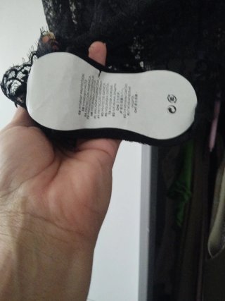 Body de encaje negro talla M