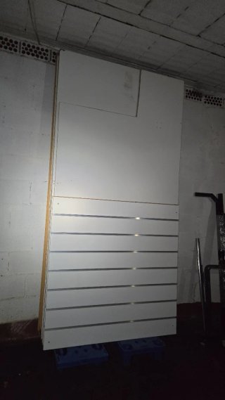 LOTE 7 Tableros melamina roble/blanco 244×122×1,6