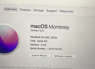 MacBook Air 8GB RAM 256GB SSD Gris Espacial