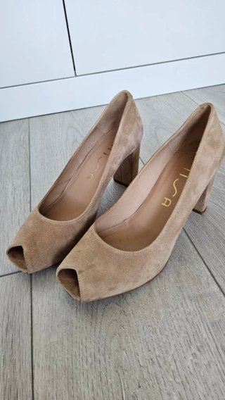 Zapatos Unisa Tacón Beige Talla 38