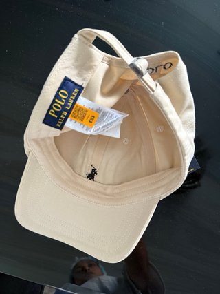 Gorra Polo Ralph Lauren Beige Logo Negro