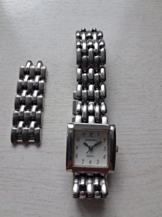 Reloj Contex Mujer Plata y Blanco