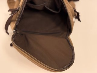 Bolso Mochila Vintage Marrón y Beige
