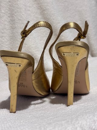Sandalias tacón Liu Jo doradas Talla 37
