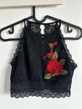 Top encaje Intimissimi floral negro XS