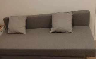 Divano letto IKEA grigio in tessuto