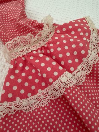 Vestido Flamenca  Coral Lunares Beige Talla Única