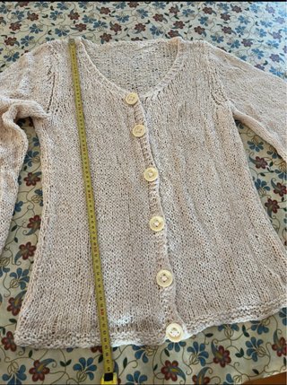 Cardigan estivo fatto a mano taglia L