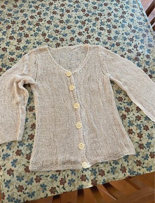 Cardigan estivo fatto a mano taglia L