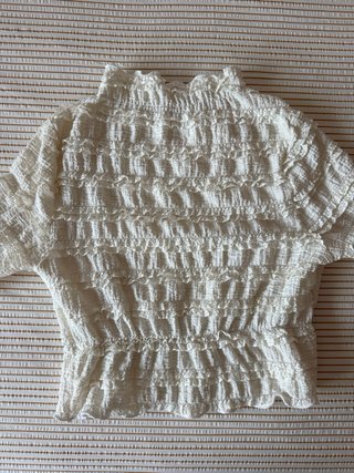 Crop top fruncido Shein blanco