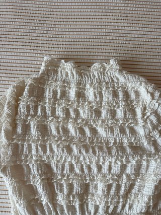 Crop top fruncido Shein blanco