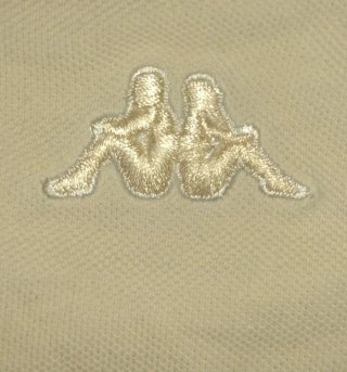 Polo Kappa Manga Larga Vintage Crema Hombre Talla