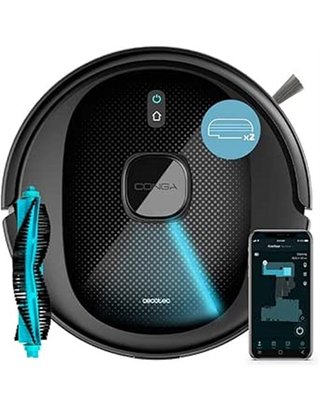 Cecotec Robot Aspirador Conga 7490 Immortal X-Treme con Navegación Láser. Limpieza 4 en 1: Barre - Aspira - Friega y Pasa la Mopa -